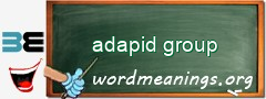 WordMeaning blackboard for adapid group